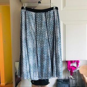 Blue Geometric Pattern Skirt